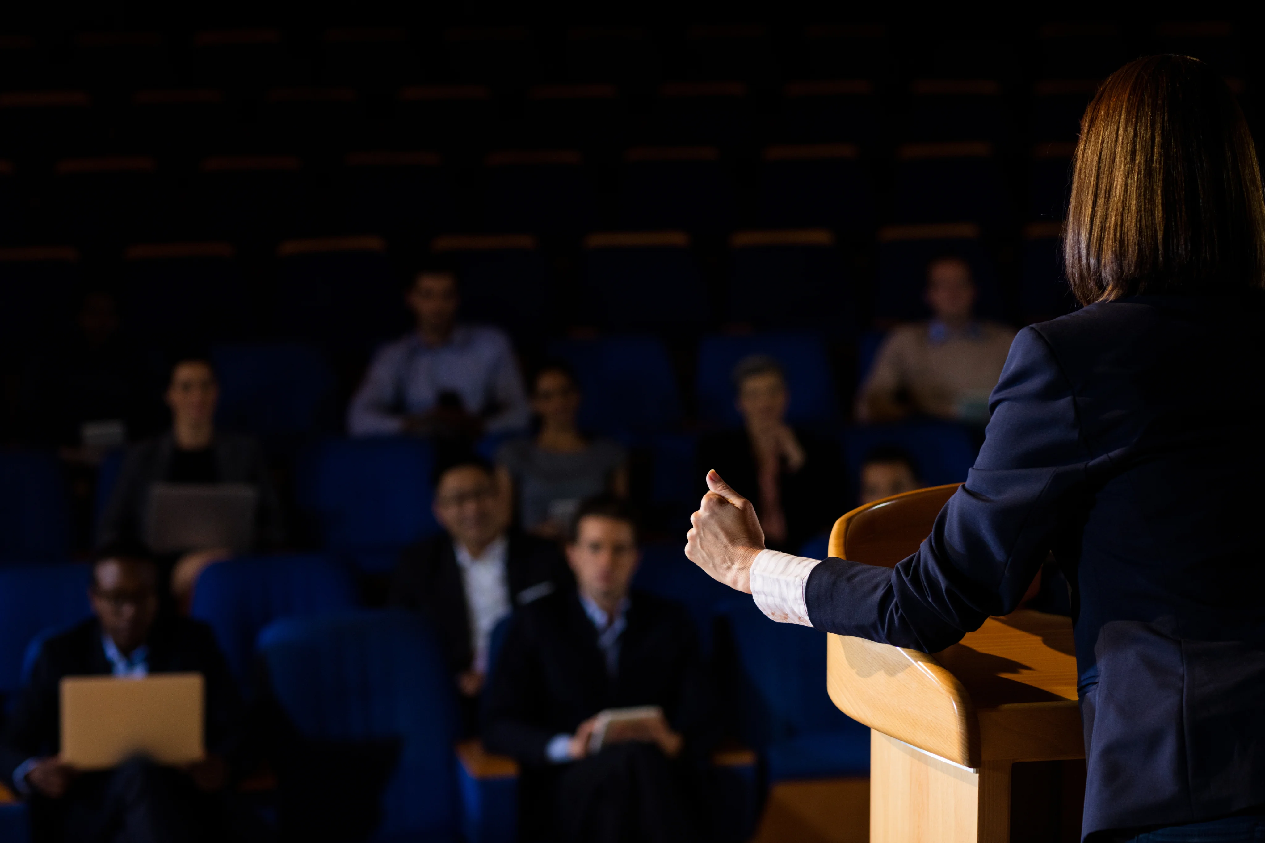 Person giving speech